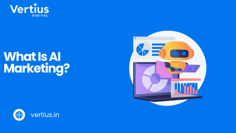 Banner graphic illustrating the topic: What Is AI Marketing?